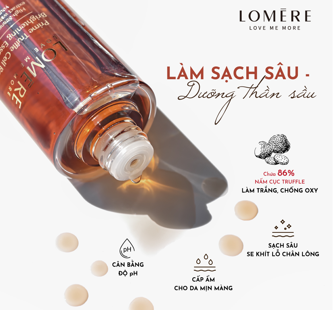 Nước Cân Bằng Dưỡng Trắng, Phục Hồi Da Lomere Prime Truffle Brightening Essence Skin - Image 2
