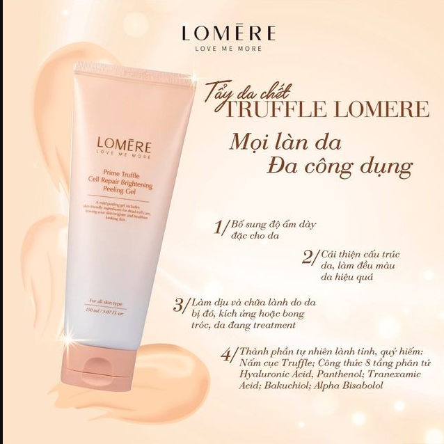 Tẩy Tế Bào Chết Sạch Sâu – Trắng Da Lomere Prime Truffle Brightening Peeling Gel 150ml - Image 2