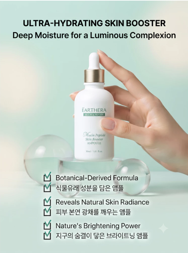 Serum phục hồi da Earthera Mucin Peptide Skin Booster Ampoule 150ml - Image 3
