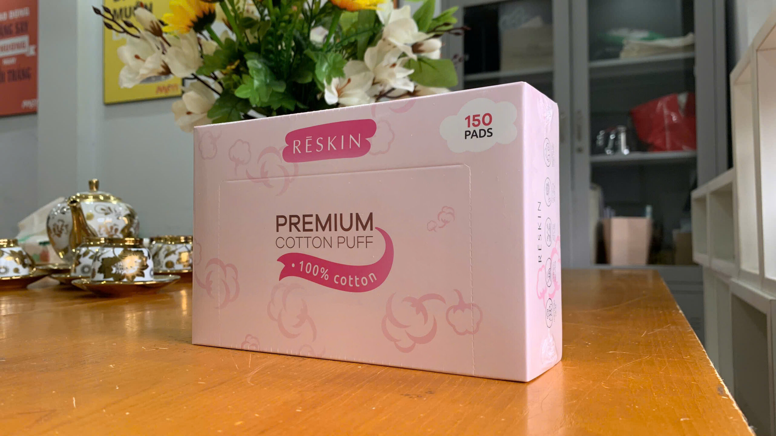 Bông tẩy trang đa năng 100% Cotton phiên bản nâng cấp Reskin Premium Puff (150 miếng) - Image 4