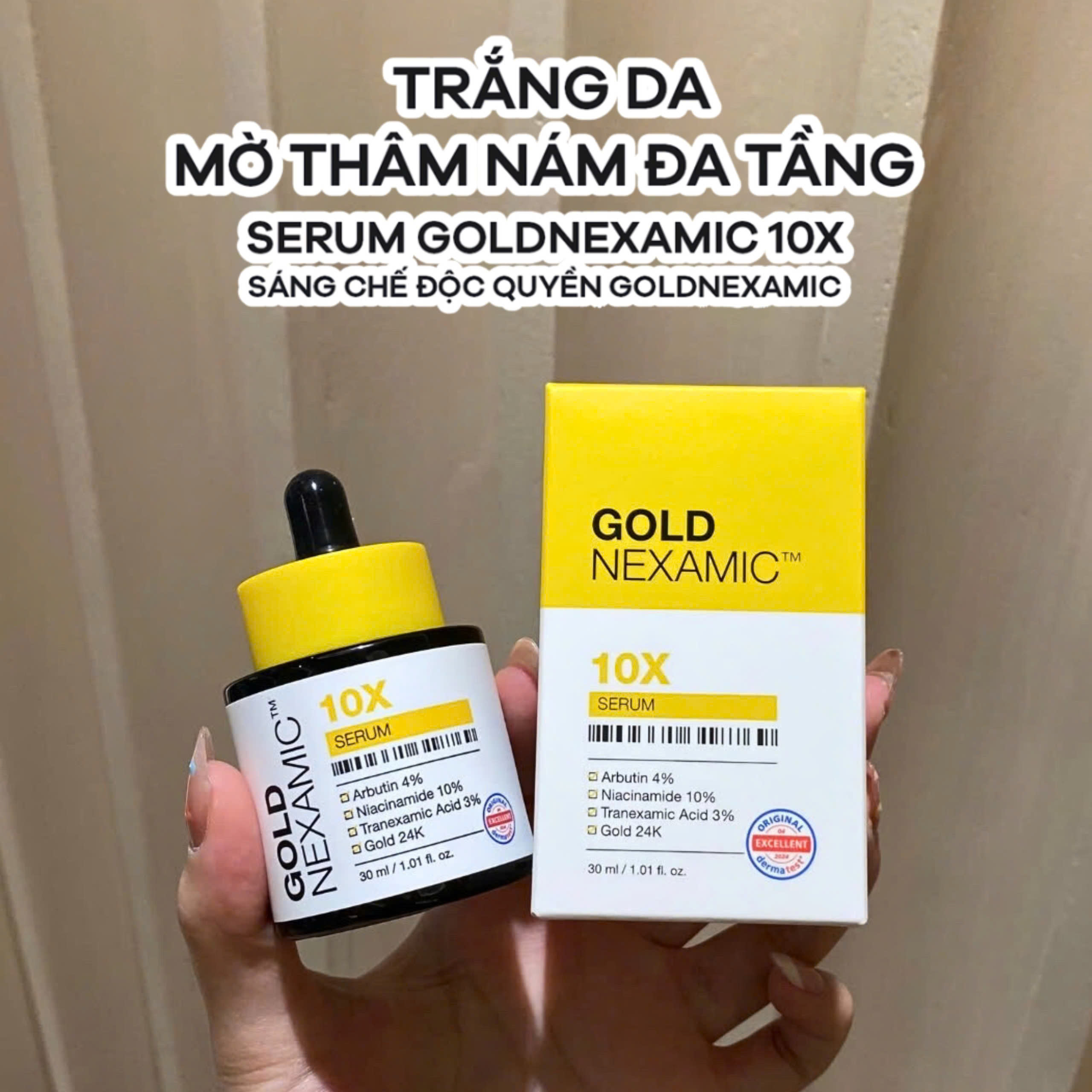 Serum dưỡng trắng, cải thiện sắc tố da đa tầng Anodin GOLDNEXAMIC™ 10X Serum 30ml - Image 5