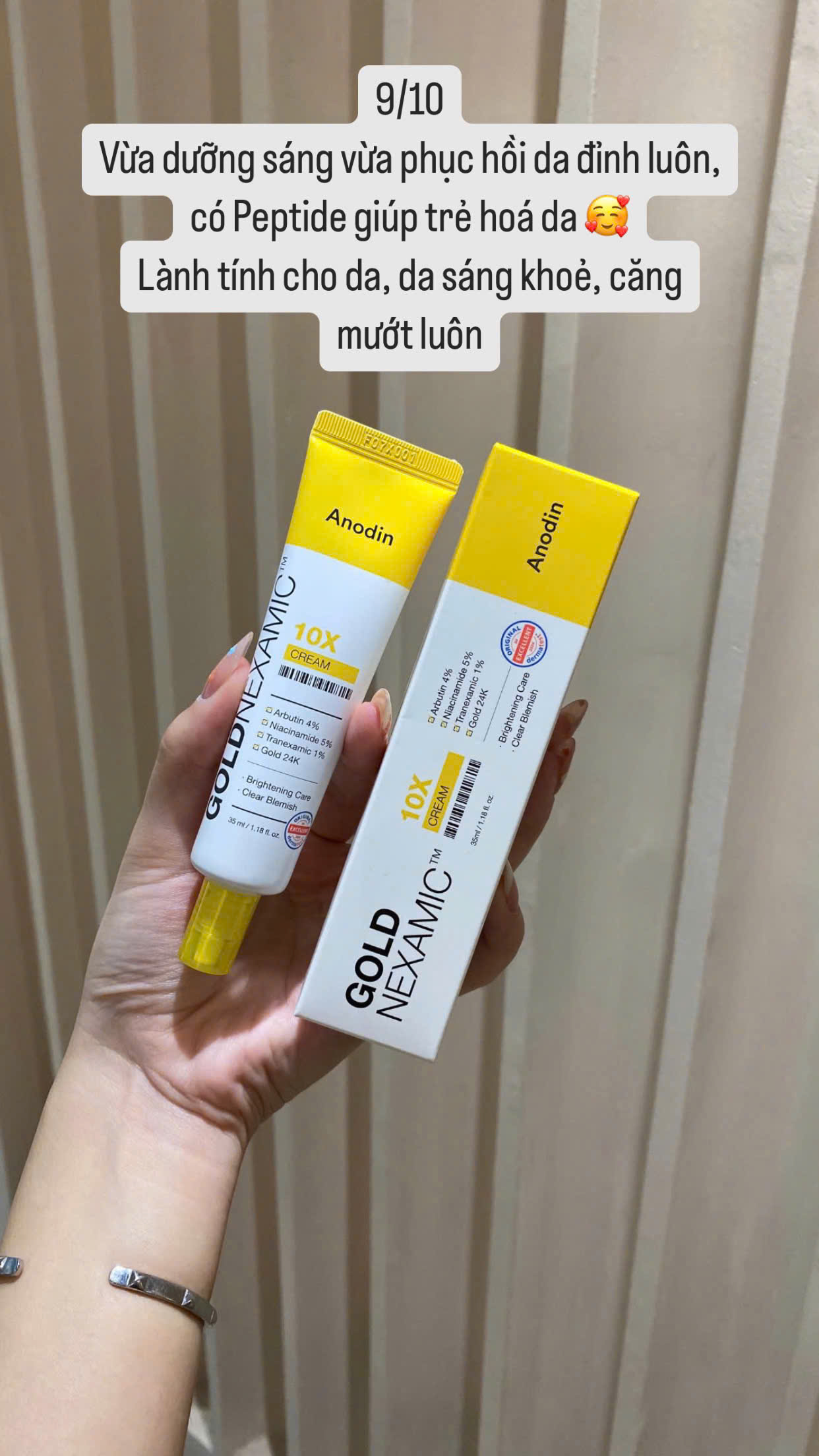 Kem dưỡng trắng, cải thiện sắc tố da đa tầng Anodin GOLDNEXAMIC™ 10X Serum 35ml - Image 3