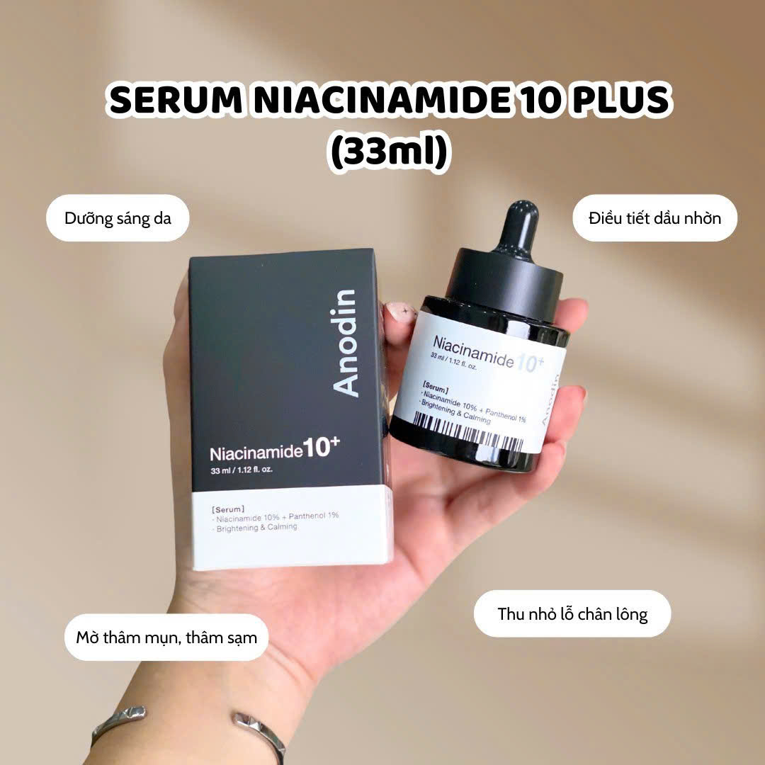 Serum dưỡng sáng thu nhỏ lỗ chân lông Anodin Niacinamide 10 Plus 33ml - Image 2