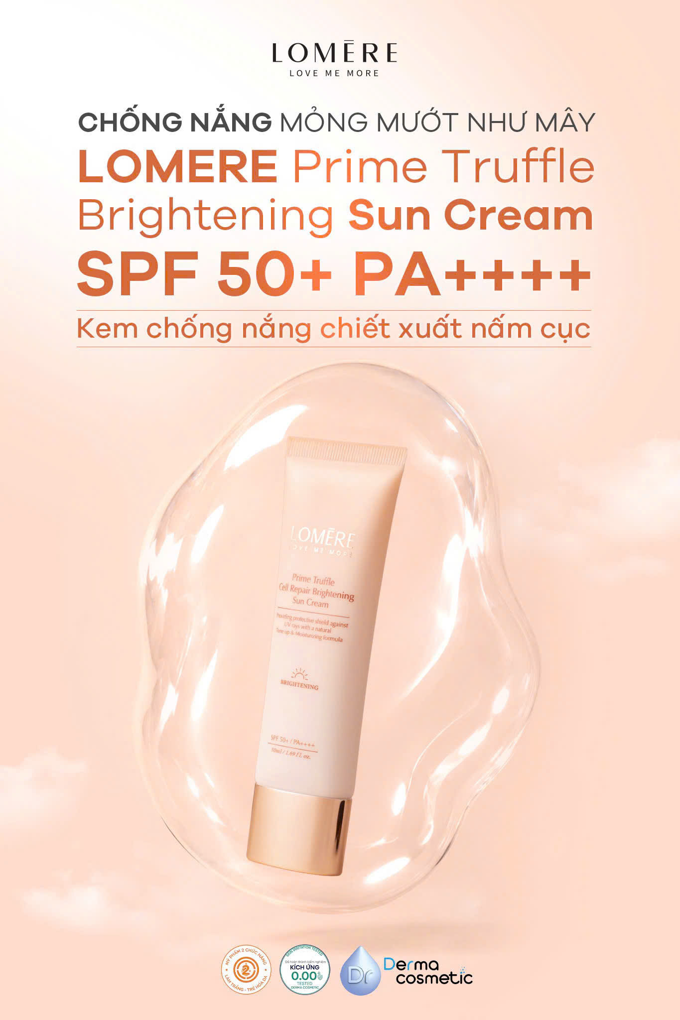 Kem Chống Nắng Phổ Rộng,Trắng Da Lomere Prime Truffle Brightening Sun Cream 50ml - Image 3